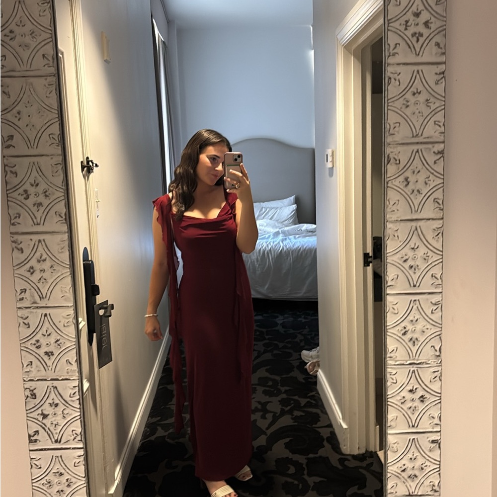 Dark Wine Red Dress